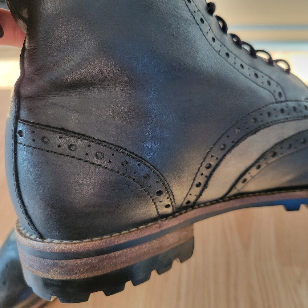 Ron White Wingtip Dress Leather Boots Size 9.5 - Picture 15 of 16